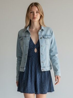 RARE The Savage Patch Women’s Denim Jacket Size S